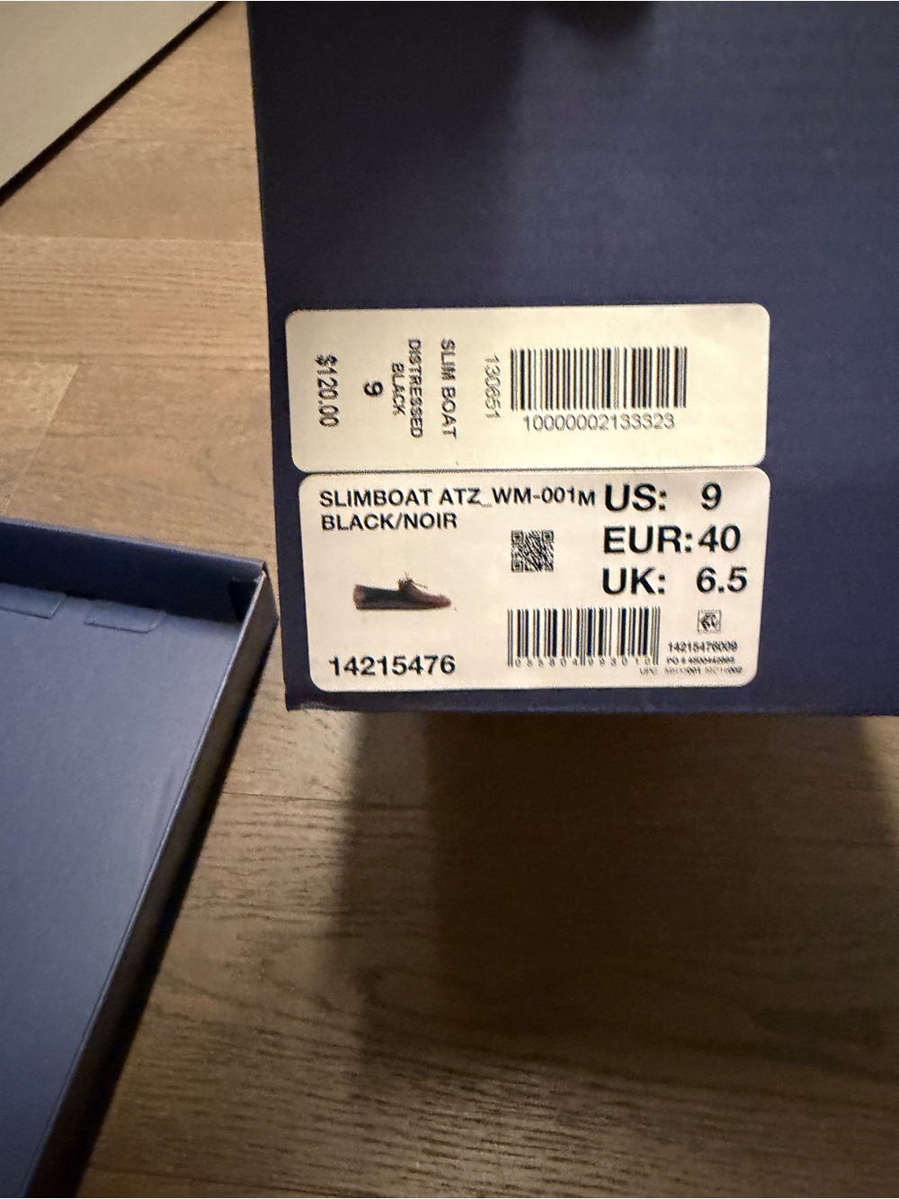 Aritzia x Sperry Black Leather Moc-Toe Lace-Up Boat Shoes - Picture 3 of 4
